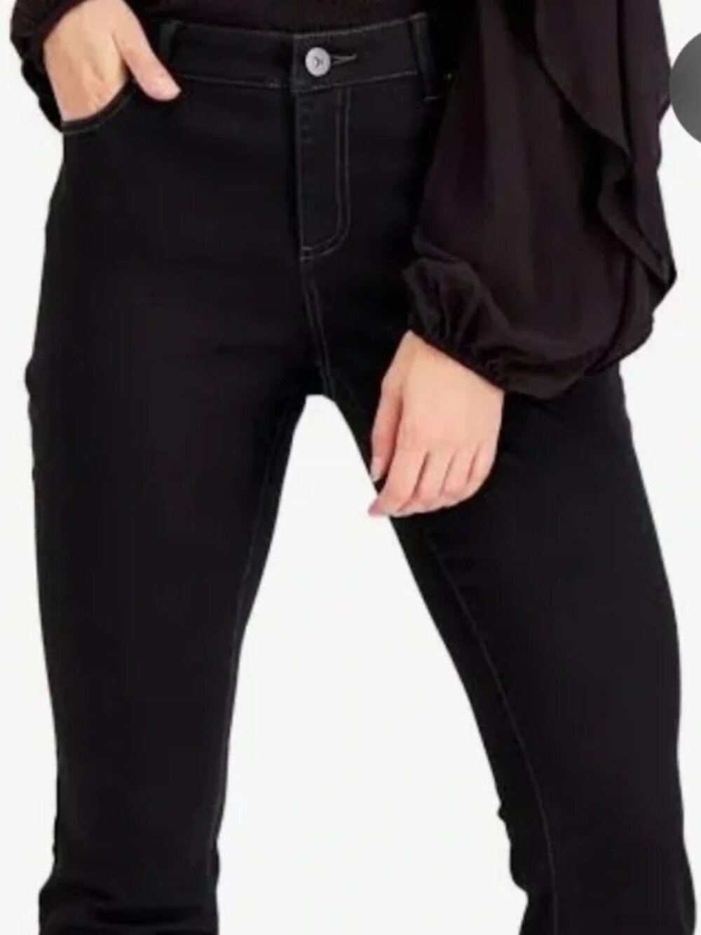 NWOT INC International Concepts Madison Skinny Jeans Black size- 14/32